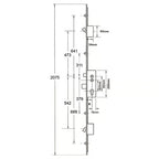 Latch Deadbolt 2 Hooks 4 Rollers Double Spindle Multipoint Door Lock