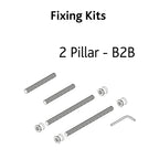 316 Stainless Steel Offset Bar Door Handle, Back to Back Fix