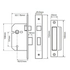 G3000 3 Lever Mortice Sashlock