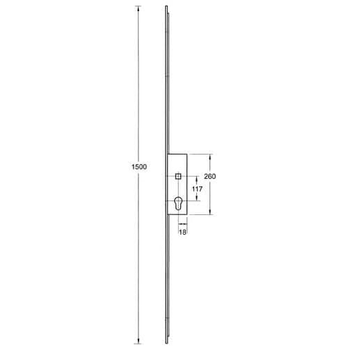 Mantis 1 Slave Lock Lift Lever Multipoint Door Lock