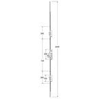 Latch Deadbolt 2 Hooks 2 Anti Lift Pins 4 Rollers Double Spindle Multipoint Door Lock