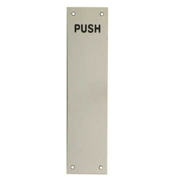 'PUSH' Finger Plate