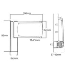 Flag Hinge with Adjustable Step Height