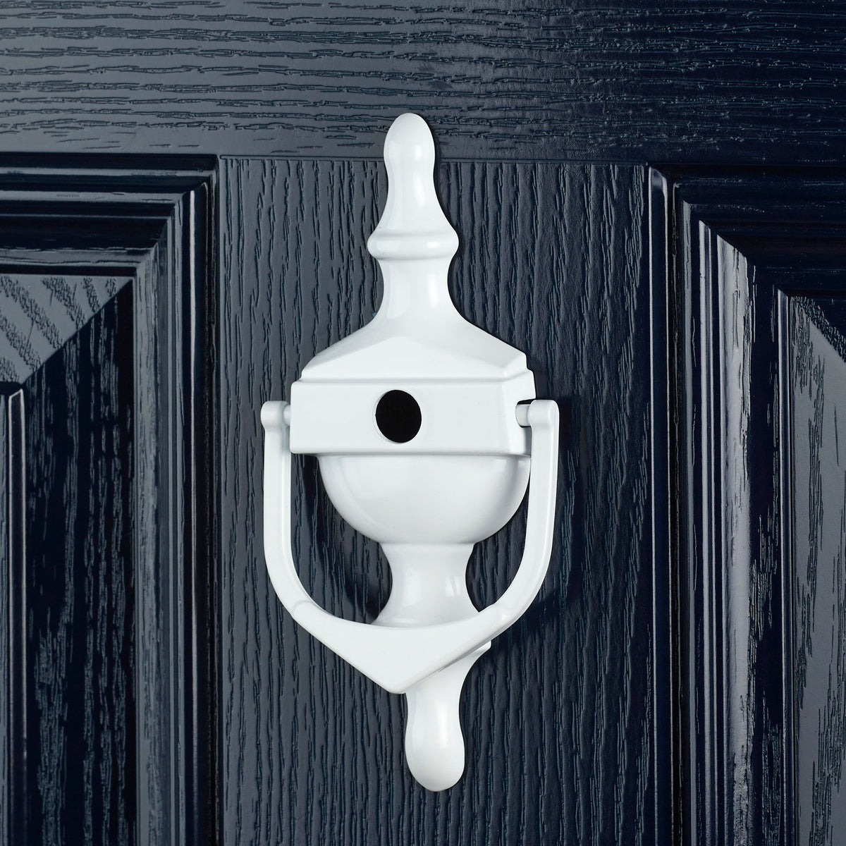 Decorative Urn Door Knocker With Spyhole