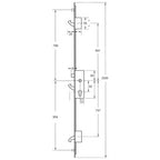 YS170 Latch 3 Hooks 2 Rollers 16mm Square Faceplate Multipoint Door Lock - 2200mm
