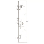 YS170 Series Round 20mm Faceplate Multipoint Door Lock - 1570mm